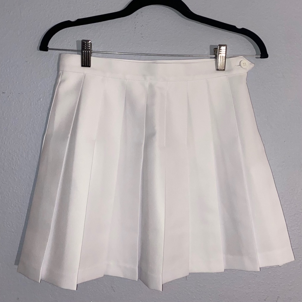 American Apparel White Tennis Skirt